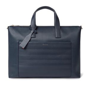 SOLD | Paul Smith Striped Embossed Leather Briefcase 16" Laptop Bag